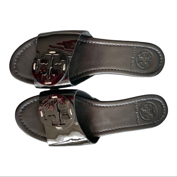Tory Burch Shoes - TORY BURCH Patti Black Patent Leather Wedge Size 7